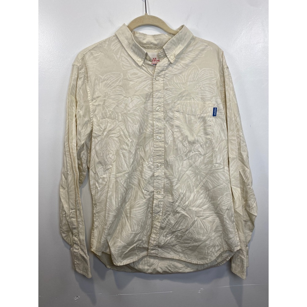 Chubbies Floral Button Down Shirt Long‎ Sleeve Pocket Casual Large